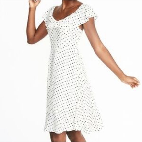 Old Navy Dresses & Skirts - NWT Old Navy White and Black Polka Dot Mini Dress Size Large